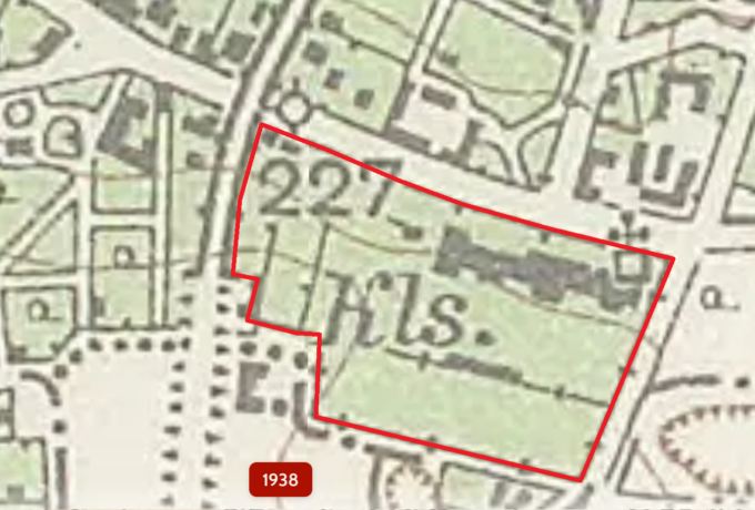 Grundstück mit Grenze 1938