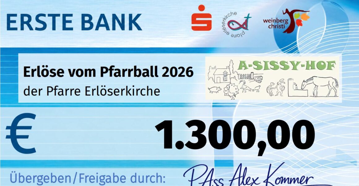 Spende Pfarrball 2026 SCheck