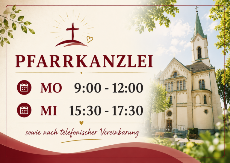 Pfarrkanzlei – Neue Öffnungszeiten